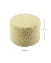 WigiWama Teddy Art.W598543 Matcha Pouffe