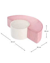 WigiWama Art.W597317 Pink Mousse Pufų rinkinys