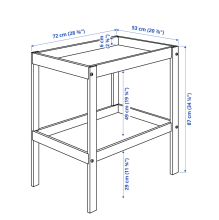 Bebe Accessories Changing table Art.12665 Transparent white