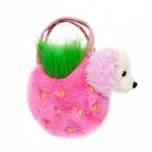AURORA FANCY PALS Pliušinis pudeliukas Strawberry rankinėje, 20 cm
