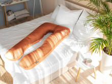 La Bebe™ Cushy Maternity Pillow Art.222369 Sun Orange daugiafunkcinė pagalvė nėščioms moterims (U formos) 155x80cm
