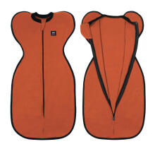 La Bebe™ NO Swaddle Up S Art.224712 Orange  Medvilninis miegmaišis-vystyklai S dydžio.