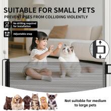 Extendable Stair Gate with Adjustable Lock 150x78 Art.225826 Black Stair safety gate
