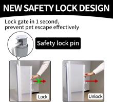Extendable Stair Gate with Adjustable Lock 150x78 Art.225826 Black Stair safety gate