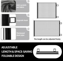 Extendable Stair Gate with Adjustable Lock 150x78 Art.225826 Black Stair safety gate