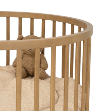 La Bebe™ Box Novi Mila Rond   Art.227060 Amber Oak Stilinga apvali medinė lovelė