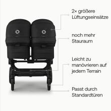Bugaboo Donkey 6 Twin Art.227114 Heritage Black Kūdikių universalus vežimėlio transformatorius