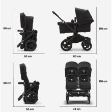 Bugaboo Donkey 6 Twin Art.227114 Heritage Black Kūdikių universalus vežimėlio transformatorius