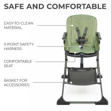 Kinderkraft Foldee Art.228596 Grey  High chair