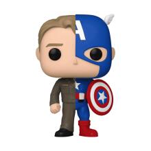 FUNKO POP! Vinilinė figūrėlė: Marvel - Captain America / Steve Rogers (Split)