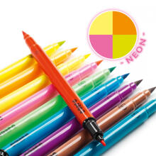 Colours - 10 felt brushes - Pop colours
