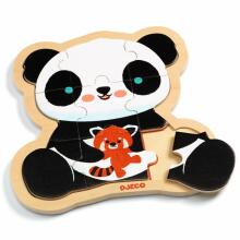 Medinis mokomasis galvosūkis - Panda (9 detalių)
