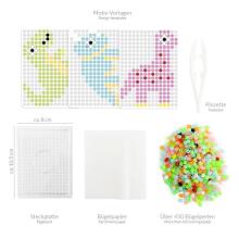 Iron-on bead set - Craft case - Hey Dino (3 pcs)