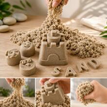 Bebe Basic Kinetic Super Sand Art.231052 Yellow Пушистый песок в мешке 90г, жёлтый