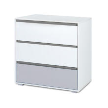 Klups Dalia Art.233071 White/Grey komoda su keičiamu paviršiumi