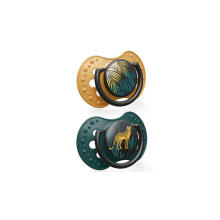 LOVI 22/902 Dynamic silicone pacifier 3-6m 2pcs Jungle Vibes Boy