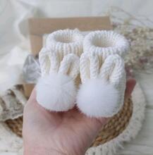 La Bebe™ Lambswool Natural Eco Socks/Booties  Art.236525  Natural wool socks/boots for newborns