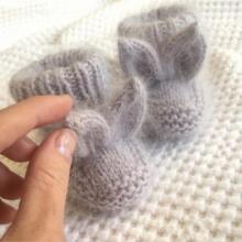 La Bebe™ Lambswool Natural Eco Socks/Booties Art.236526 Natural wool socks/boots for newborns