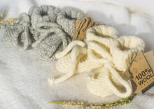 La Bebe™ Lambswool Natural Eco Socks/Booties Art.236527 Natural wool socks/boots for newborns