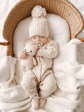 La Bebe™ Lambswool Natural Eco Socks/Booties Art.236716 Natural wool socks/boots for newborns