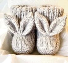 La Bebe™ Lambswool Natural Eco Socks/Booties Art.236716 Natural wool socks/boots for newborns