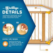Kidu® Wood Playpen XXL  Art.237354 White