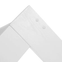 Lovos namelis Springos BD01 WHITE, 160x80 cm, medinė vaikiška lova