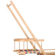 Wooden sled with backrest and seat and handle Springos SAN006 90 x 32 cm