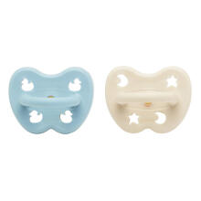 Hevea Natural Rubber Pacifier  Art.239420 Baby Blue /White Milky Natural anatomical 0-3 month