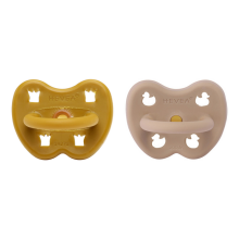 Hevea Natural Rubber Pacifier Round Art.239426 Golden Honey/Tan Beige Natural anatomical 3-36 month