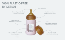 Hevea Glass Baby Bottle Wide Neck Art.239547