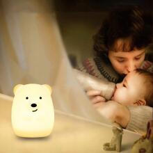 Kids Severno  Projector Bear Art.239839 Ночник детский силиконовый Медвежонок с пультом