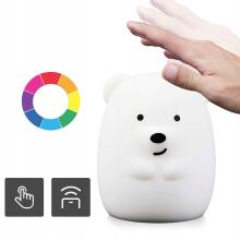 Kids Severno  Projector Bear Art.239839 Ночник детский силиконовый Медвежонок с пультом