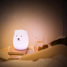 Kids Severno  Projector Bear Art.239839 Ночник детский силиконовый Медвежонок с пультом