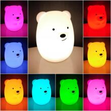 Kids Severno  Projector Bear Art.239839 Ночник детский силиконовый Медвежонок с пультом