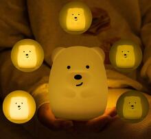 Kids Severno  Projector Bear Art.239839 Ночник детский силиконовый Медвежонок с пультом