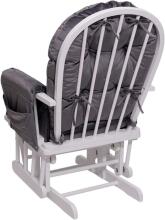 Mendler Relaxing Rocking Chair Art.HWC-C76 Velvet Grey supamoji kėdė