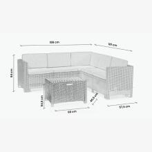 Sodo baldų komplektas Set Colorado Corner pilkas