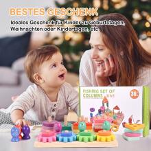 Wooderma Montessori Toy 3 in 1 Art.241381  Деревянный пазл Монтессори