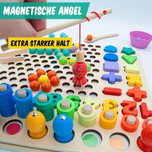 Faerly® Montessori Toy Magnetic Game 5 in 1 Art.241385  Деревянный пазл Монтессори