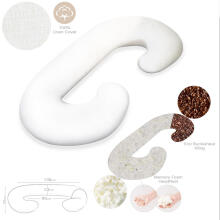 La Bebe™ Maternity Pillow Sì - Duo Art. 223741 100% cotton, Black with a pattern. Multifunctional maternity pillow with memory foam filling