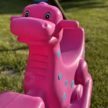 WOOPIE daugiaasmenė dinozaurų sūpynė, rožinė