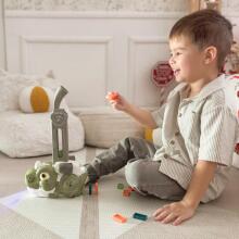WOOPIE Electric Train Locomotive for Domino Blocks Dinosaur Orange