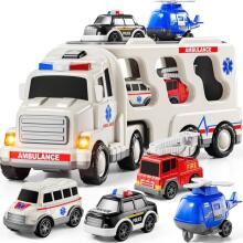 WOOPIE vilkiko rinkinys, 5 automobiliai – greitoji pagalba