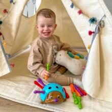 WOOPIE Ežių rūšiavimo Montessori įgūdžių žaidimas, mokantis skaičių ir spalvų 4in1
