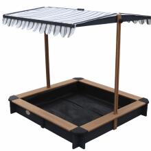 AXI Wooden Sandbox with Roof Closed with Benches