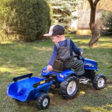 FALK New Holland didelis pedalinis traktorius su priekaba + atidaromas stogas nuo 2 metų