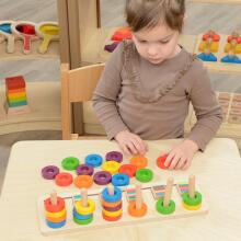 MASTERKIDZ dėlionės, mokomoji skaičiavimo ir spalvų Montessori rūšiavimo priemonė