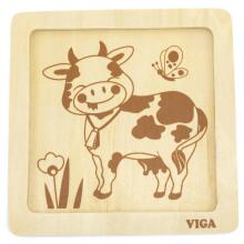 VIGA Handy Wooden Puzzle Cow