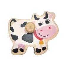 WOOPIE GREEN Wooden Montessori Puzzle Farm with Matching Pins